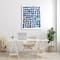 Stupell Industries Blue Polka Dot Pattern Circle Shape Grid Watercolor Canvas Wall Art